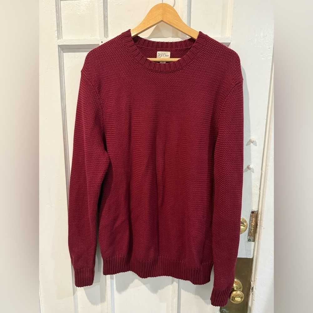 J. Crew Men's Burgundy Crewneck Sweater